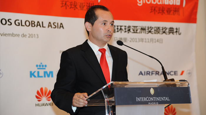 Iván Máñez en los Premios Global Asia